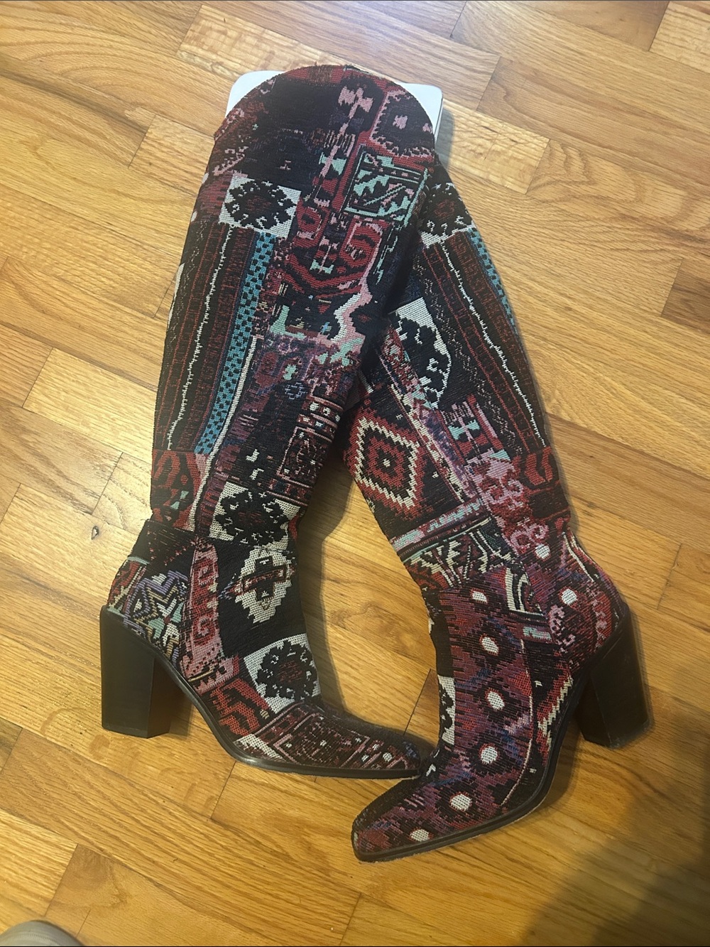 Patterned Over the knee boots